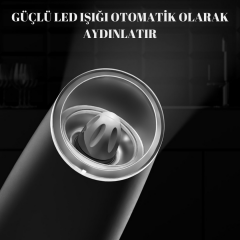 Şarjlı Işıklı Full Otomatik Yeni Nesil Tuz Karabiber Değirmeni Baharat Öğütücü ( 2 Adet)